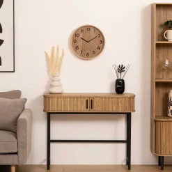 Reloj De Pared Ivana De Madera 38Cm