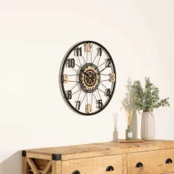 Reloj De Pared Mohan Beige y Negro