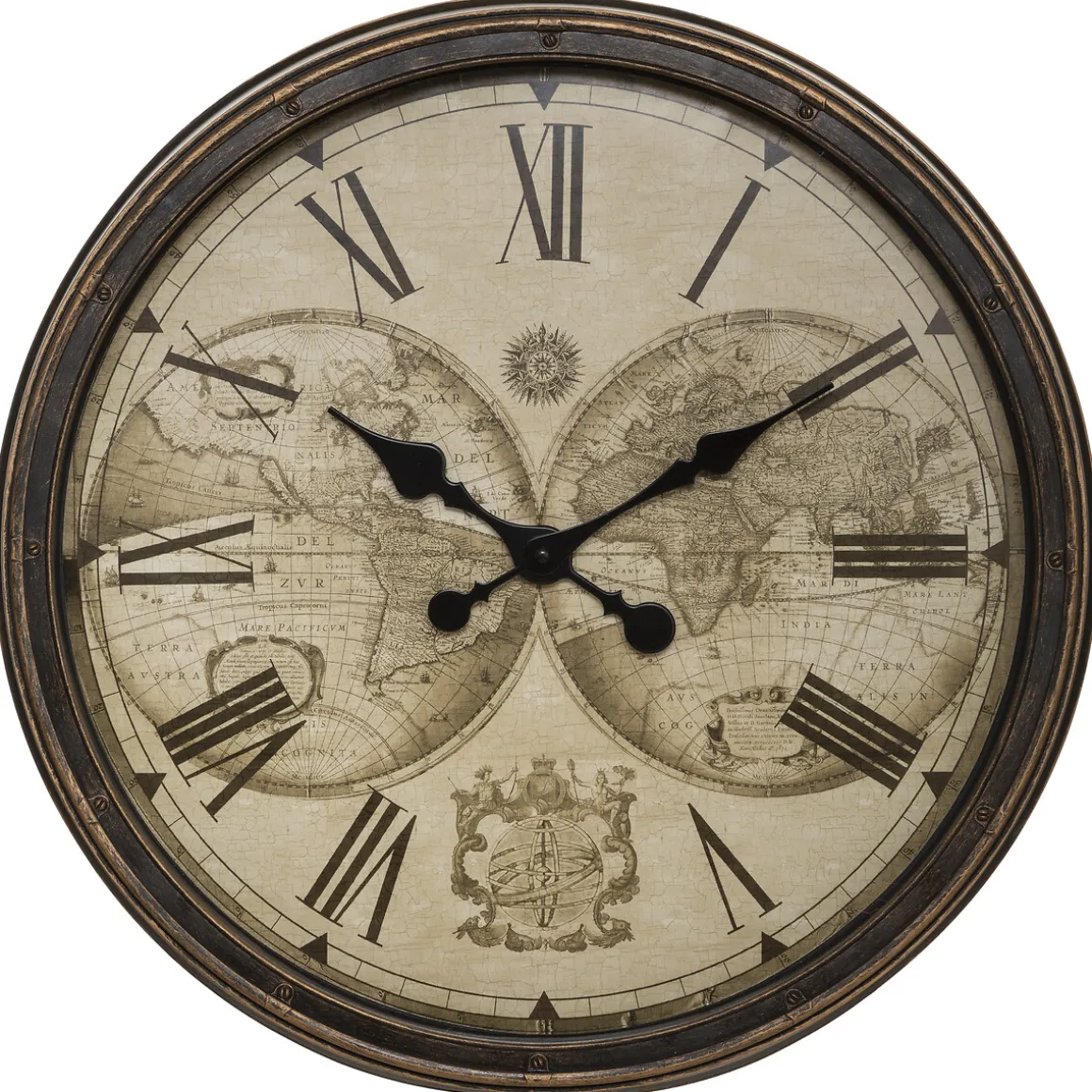 Reloj De Pared Mundo Plástico 51.5Cm