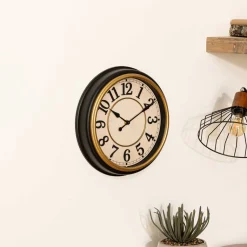 Reloj De Pared Nell Negro Plástico 29Cm