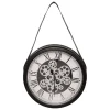 Reloj De Pared Peter Negro Con Asa