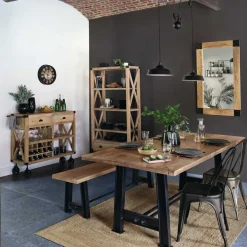 Reloj De Pared Vintage Marrón 39Cm