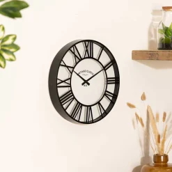 Reloj De Pared Vintage Negro 35Cm