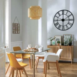 Reloj De Pared Vintage Negro Metal 70Cm