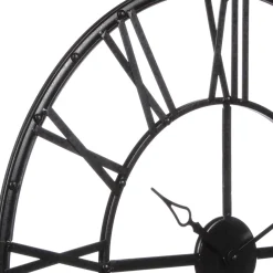 Reloj De Pared Vintage Negro Metal 70Cm