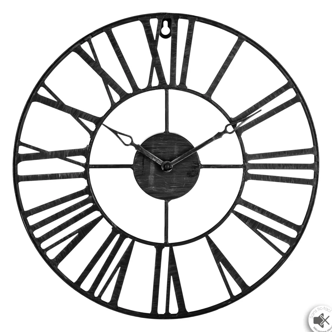 Reloj De Pared Vintage Negro 36.5Cm