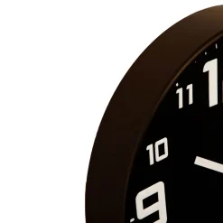 Reloj Pared Negro De Plástico 30Cm