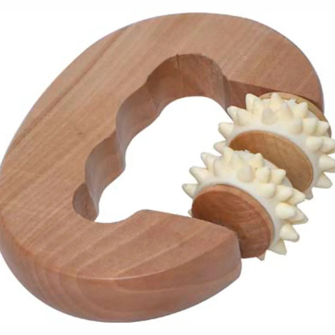 Rodillo De Masaje Con Mango De Madera