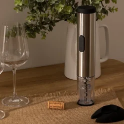 Sacacorchos Con Pilas De Acero Inoxidable