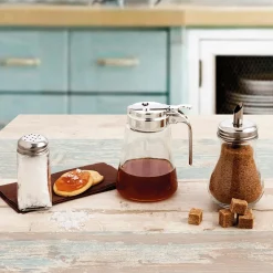 Salero De Vidrio C/Tapa De Metal 75Ml