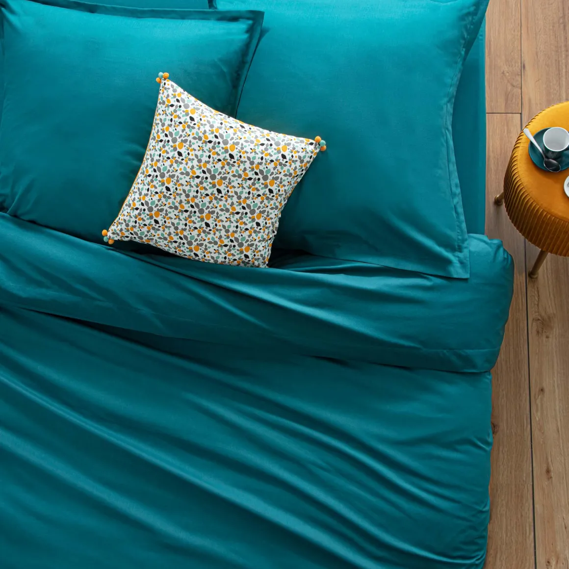 Sábana bajera ajustable azul 160x200cm