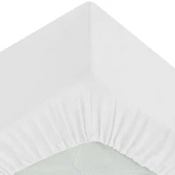 Sábana bajera ajustable blanca 140x190cm