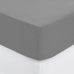 Sábana bajera ajustable gris 140x190cm