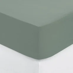 Sábana bajera ajustable verde 140x190cm