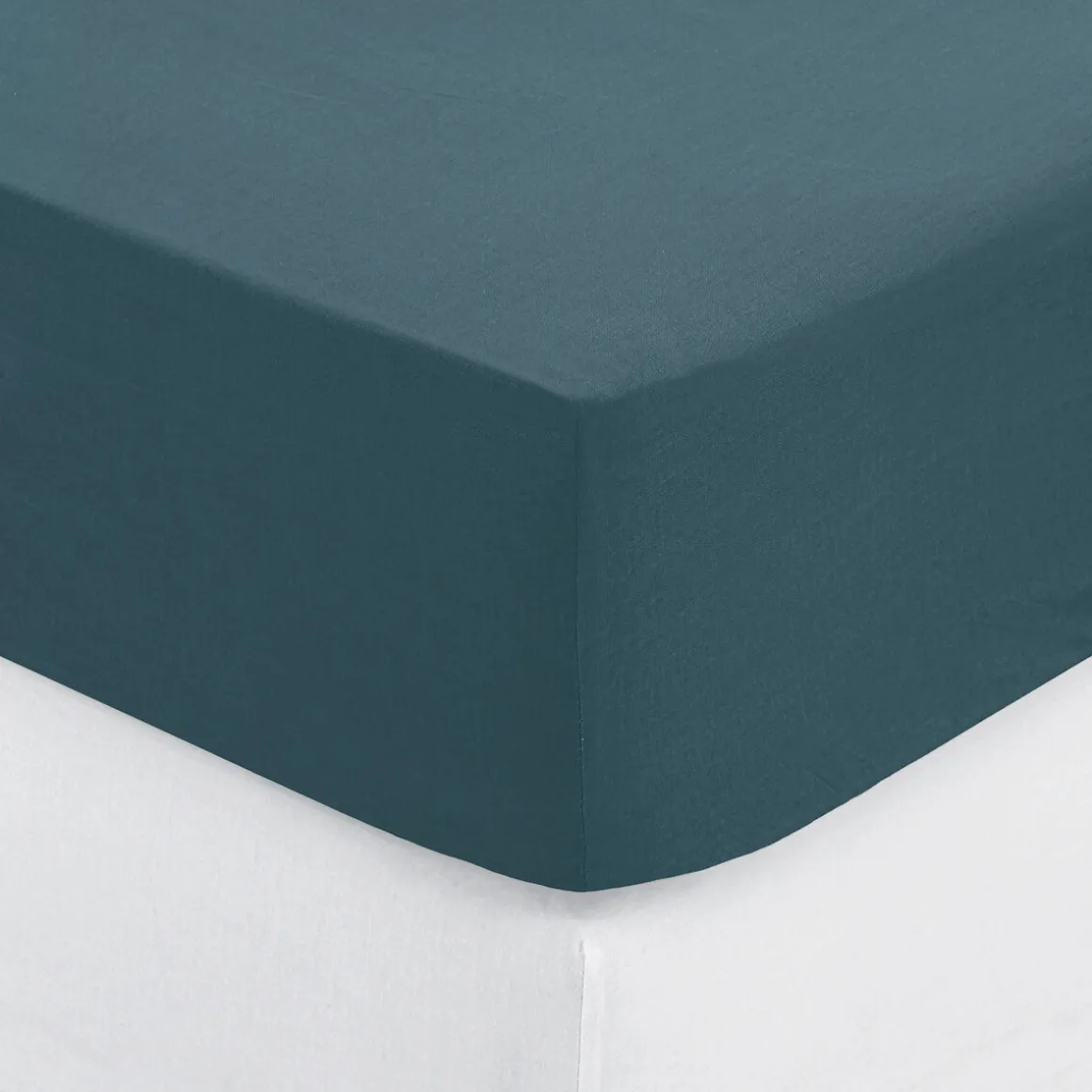 Sábana bajera azul grisaceo 90x190cm