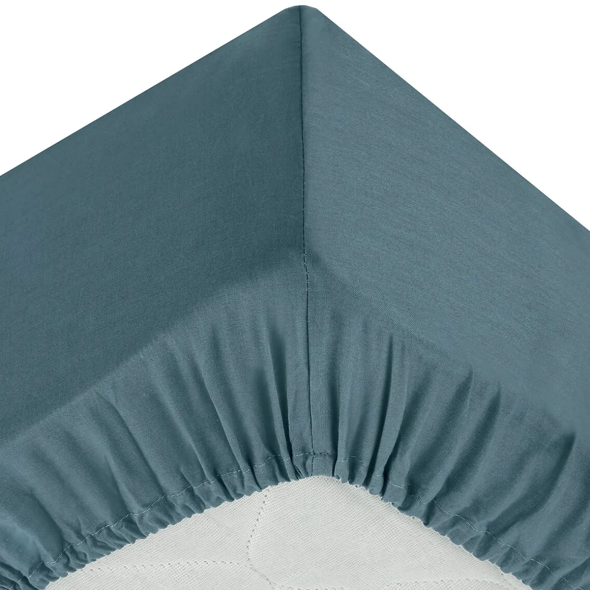 Sábana bajera azul grisaceo 90x190cm