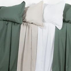 Sábana encimera blanca de algodón percal 240x290cm