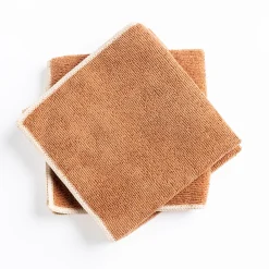 Set 3 bayas microfibra terracota 34x34cm