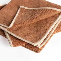 Set 3 bayas microfibra terracota 34x34cm