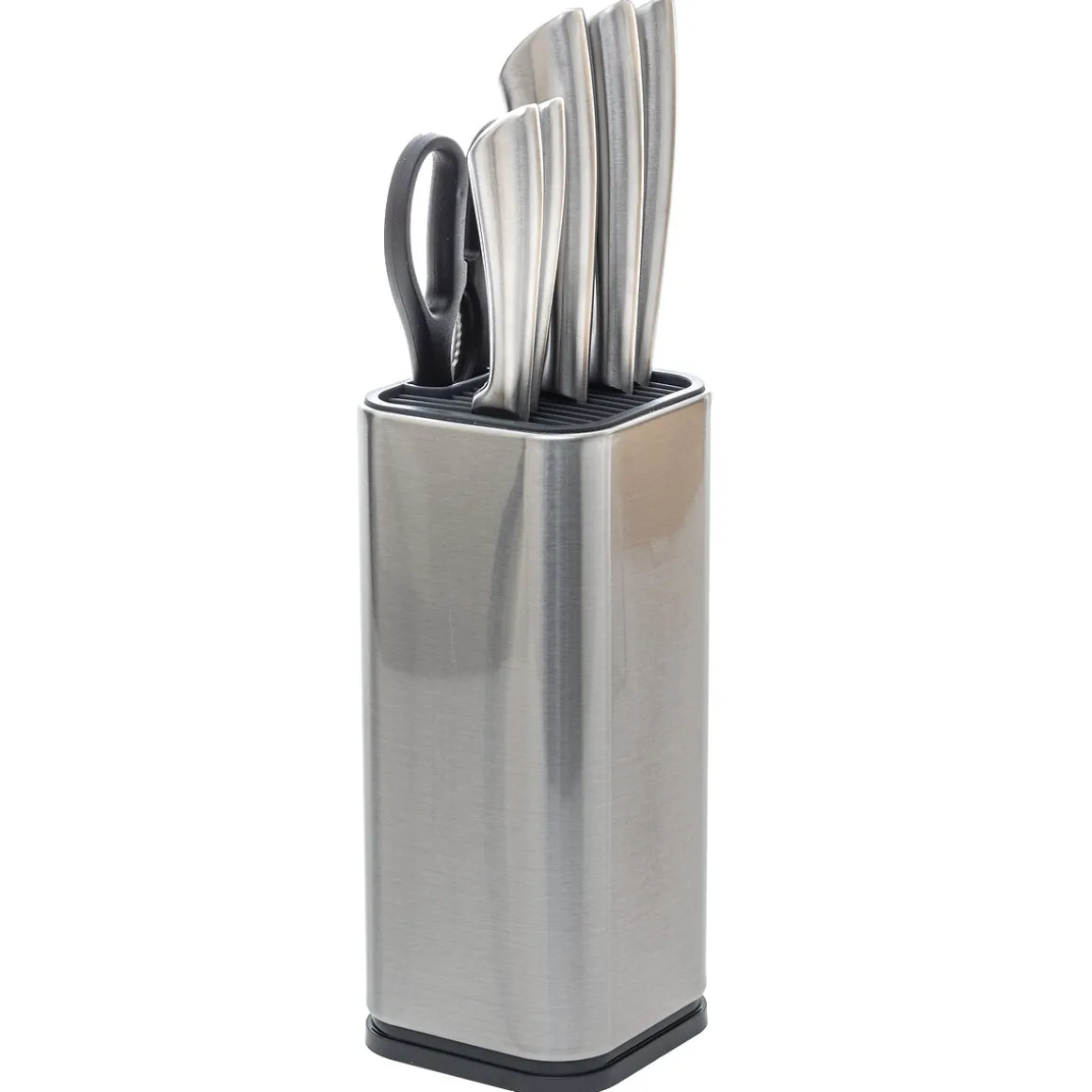 Set 5 Cuchillos+Tijeras Con Soporte Inox