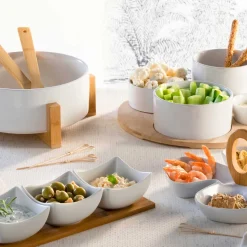 Set 3 Cuencos C/Tabla De Bambú