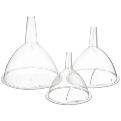 Set 3 Embudos De Plástico Transparente