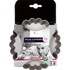 Set 4 Moldes Rizados Negros 9.5Cm