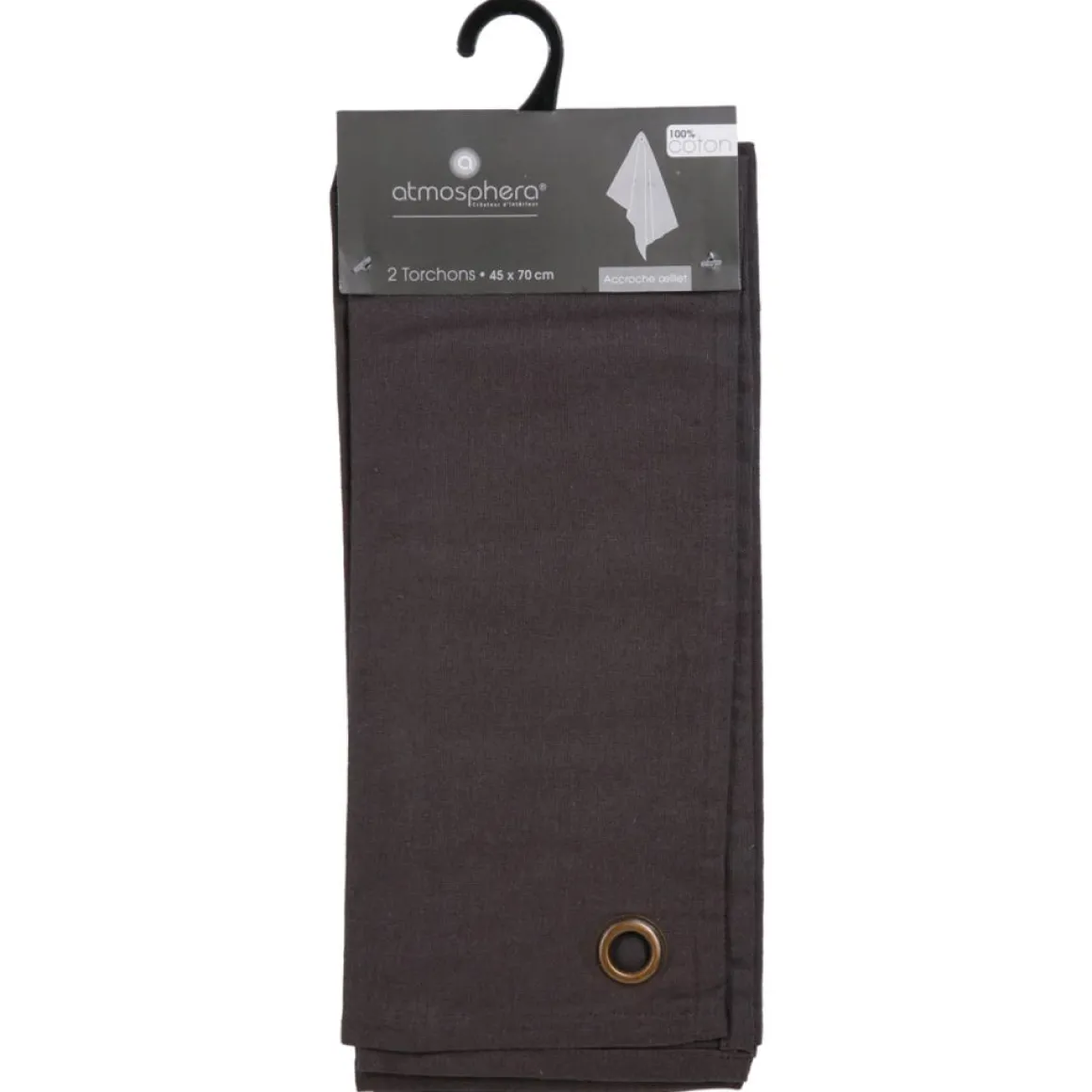 Set 2 Paños Cocina Color Gris Oscuro