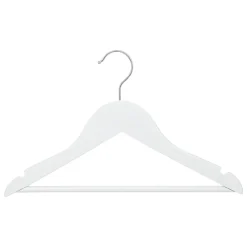 Set 4 Perchas Blancas De Madera