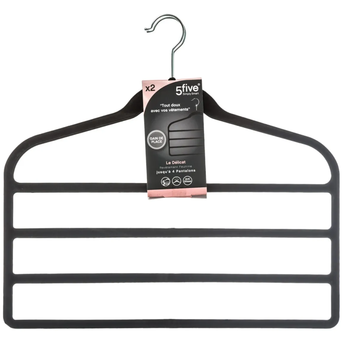 Set 2 Perchas Pantalones C/4 Div.