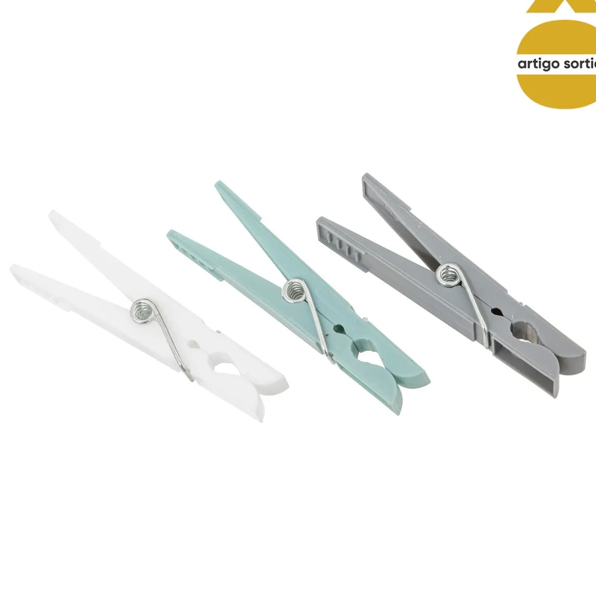 Set 24 Pinzas Coloridas P/Ropa Plast.