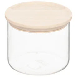 Set 3 tarros de vidrio con tapa de madera