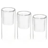 Set 3 velas led con portavelas de vidrio