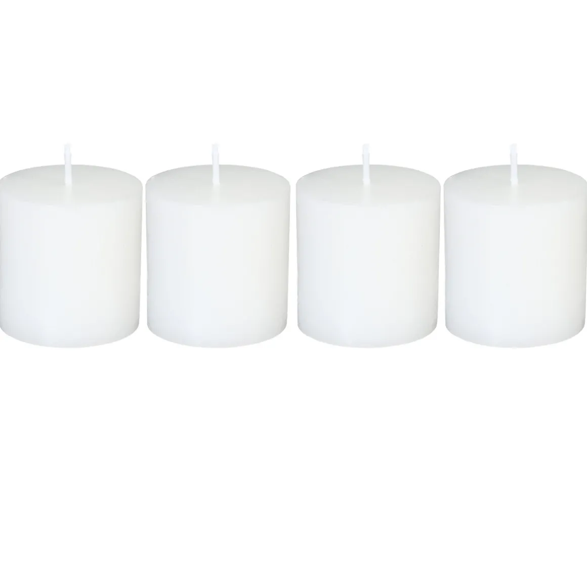 Set 4 Velas Rústicas Blancas 4.5Cm