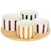 Set de 4 cuencos CHERI con tabla de bambú