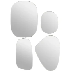 Set de 4 espejos ROMAN plateados