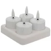 Set de 4 velas tealight led AITOR blanco