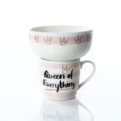 Set Taza y Bowl Queen