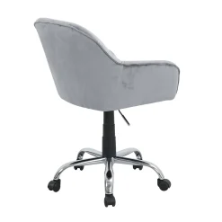 Silla de escritorio MIA gris de terciopelo