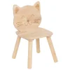 Silla de gato PIA marrón de madera 50x28x30cm