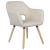 Silla De Tela Beige 62x61x84Cm