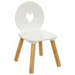 Silla Douceur Con Corazones Blanca