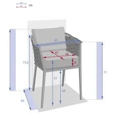 Silla Embruns Marrón