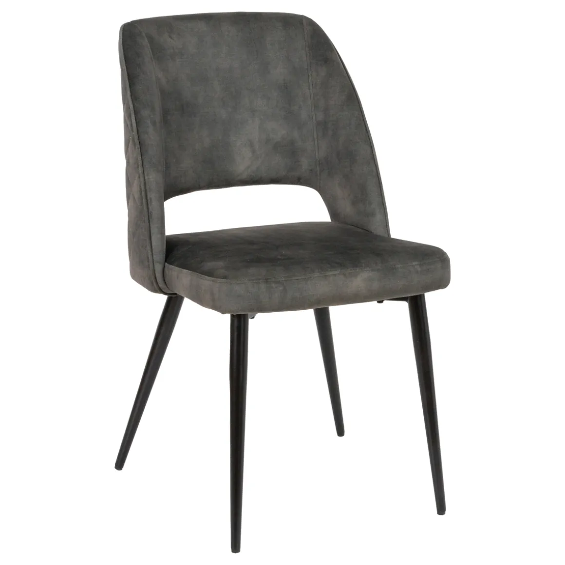 Silla KAI de terciopelo verde oscuro