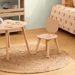 Silla oso DOUCEUR beige de madera de pino 49x26cm