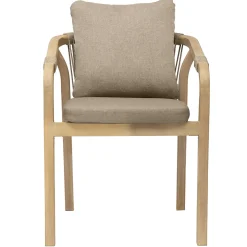 Silla PAPOUASIE gris pardo de madera acacia