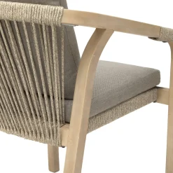 Silla PAPOUASIE gris pardo de madera acacia