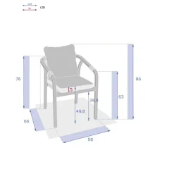 Silla PAPOUASIE gris pardo de madera acacia