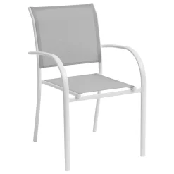 Silla PIAZZA galet y blanco