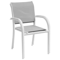 Silla PIAZZA galet y blanco